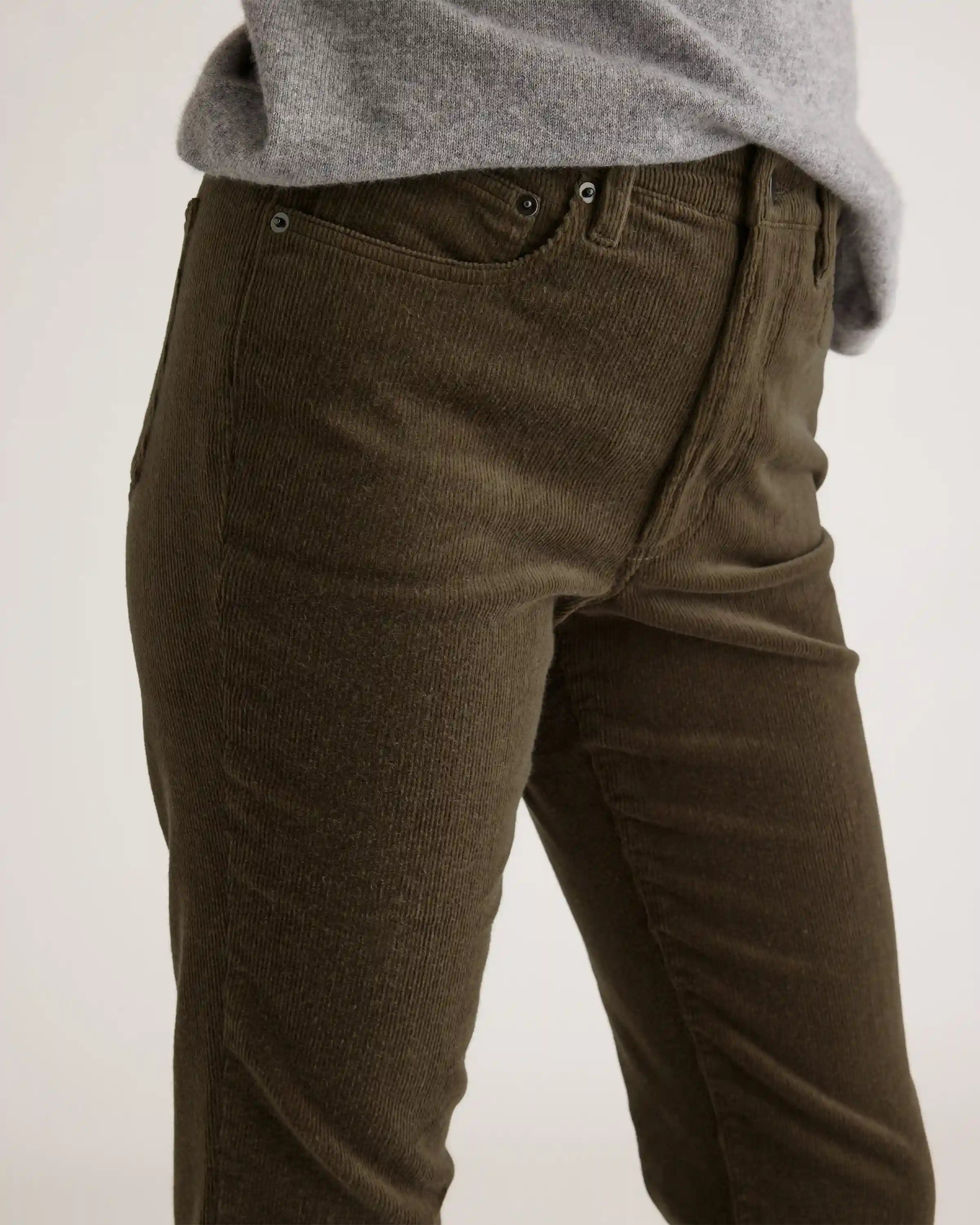 Organic Stretch Corduroy Straight Leg Pants