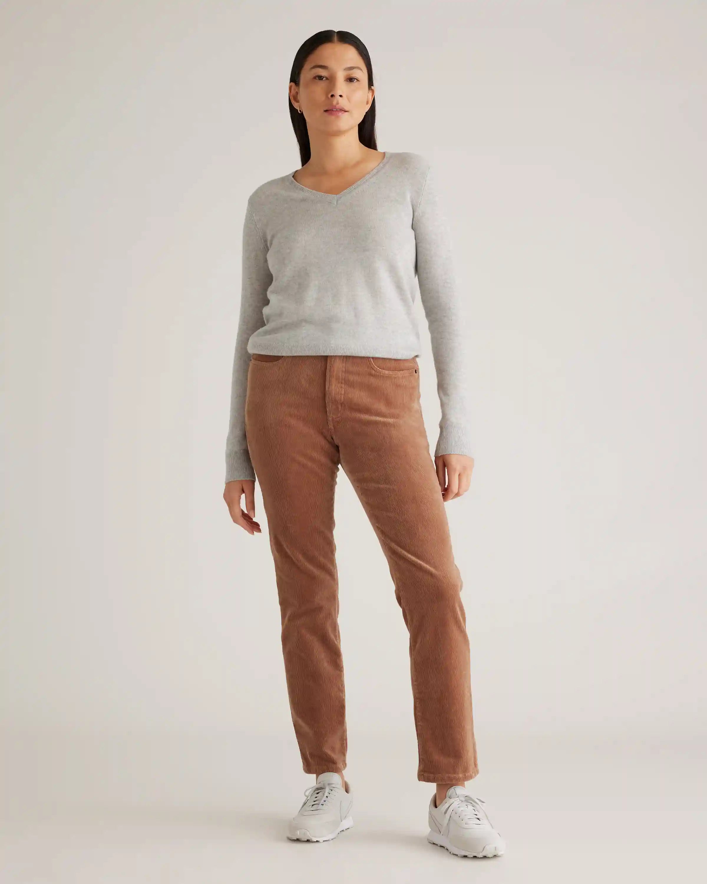Organic Stretch Corduroy Straight Leg Pants