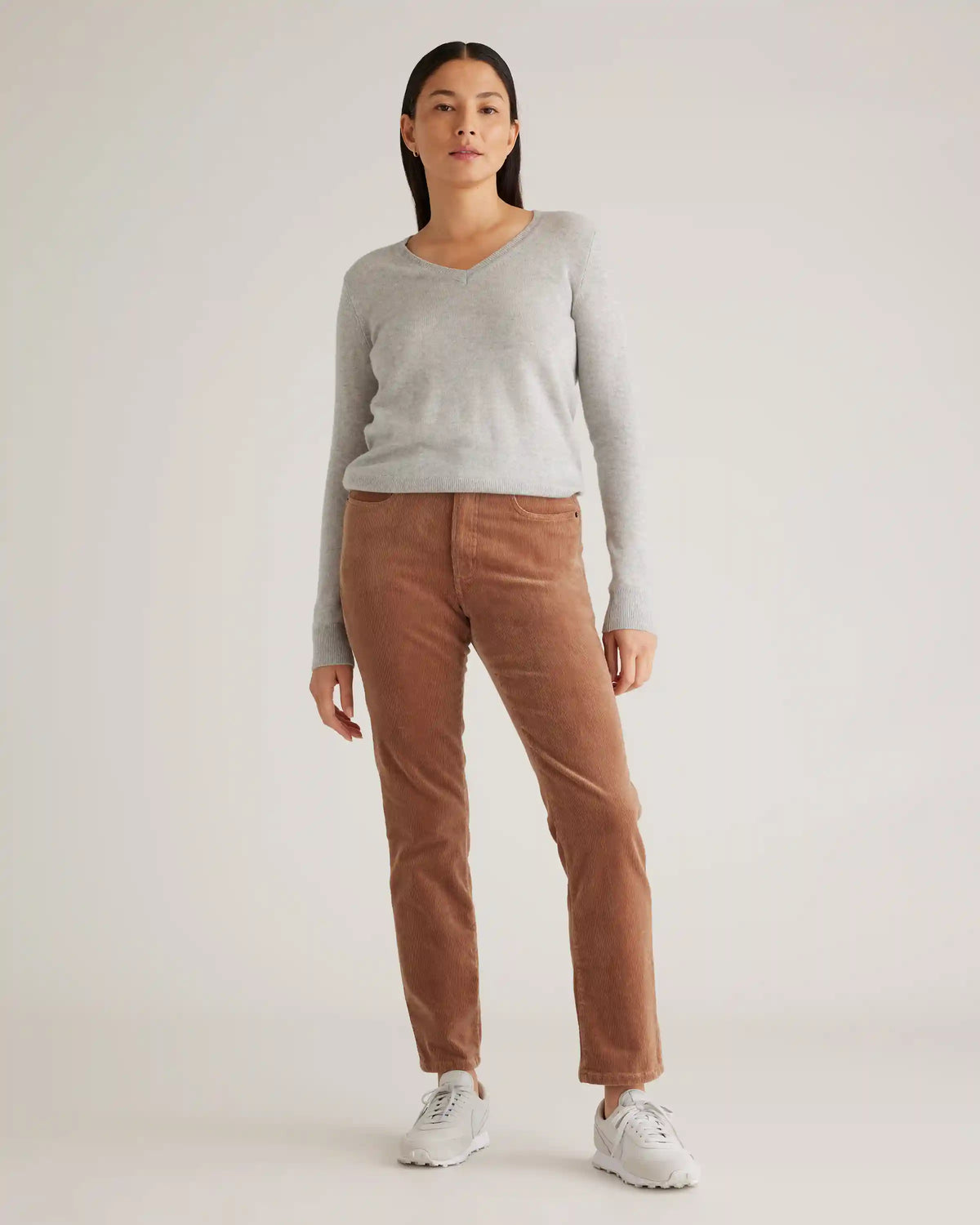 Organic Stretch Corduroy Straight Leg Pants