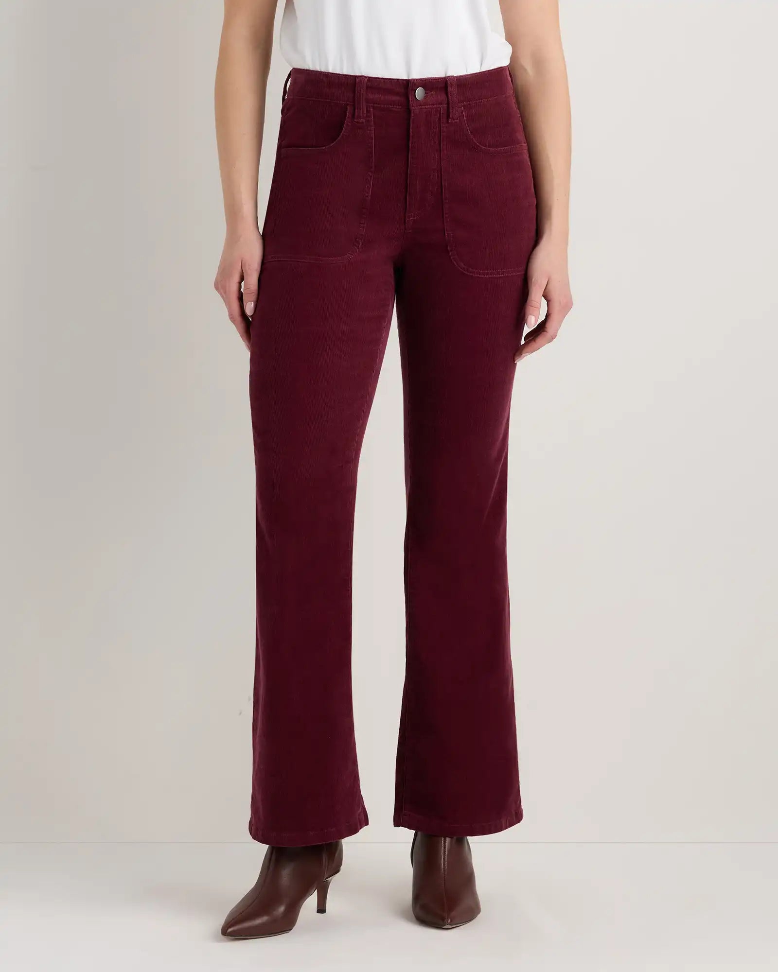 Organic Stretch Corduroy Flare Pants