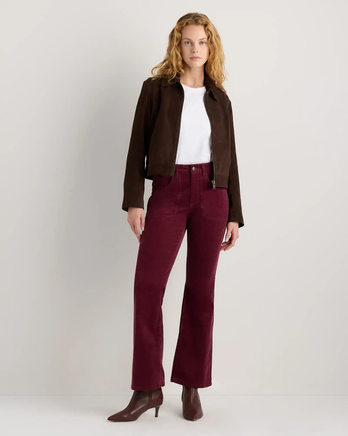 Organic Stretch Corduroy Flare Pants