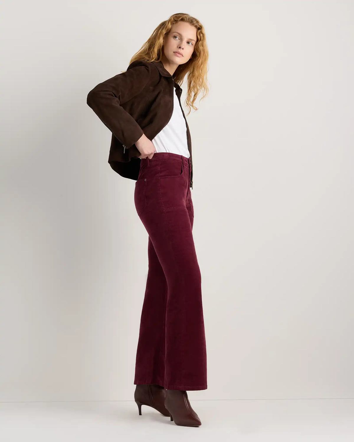 Organic Stretch Corduroy Flare Pants