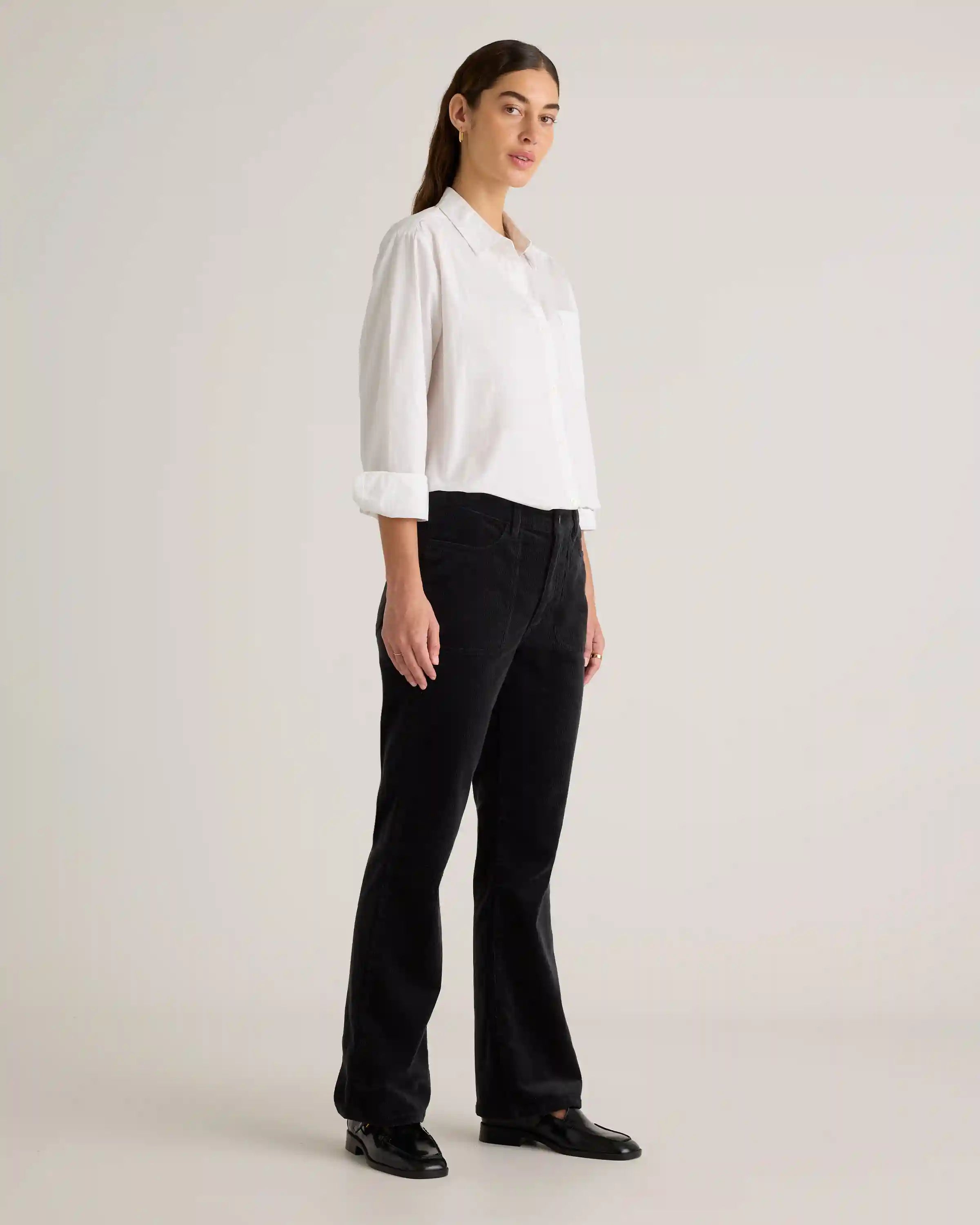 Organic Stretch Corduroy Flare Pants