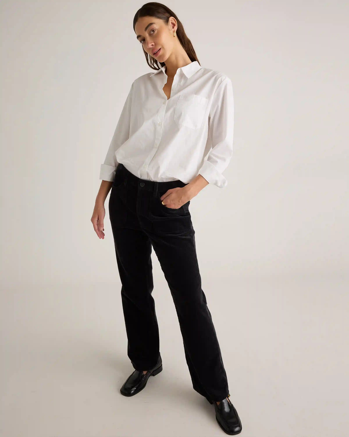 Organic Stretch Corduroy Flare Pants