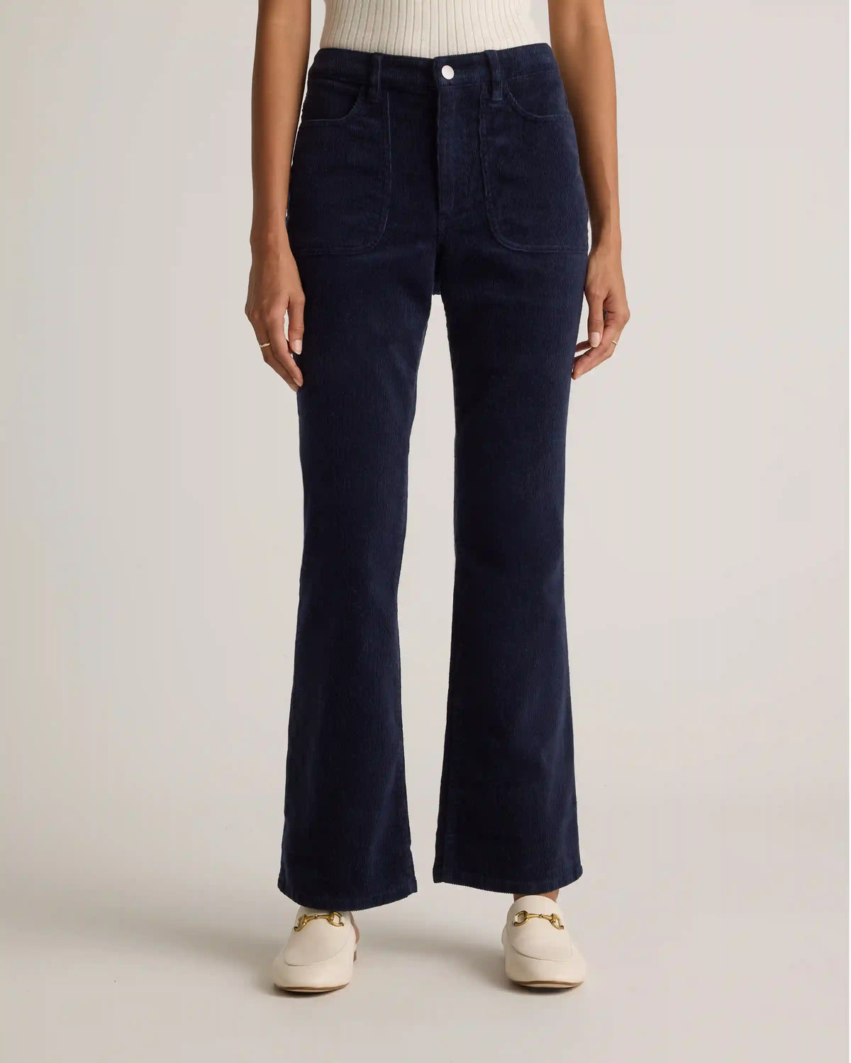 Organic Stretch Corduroy Flare Pants