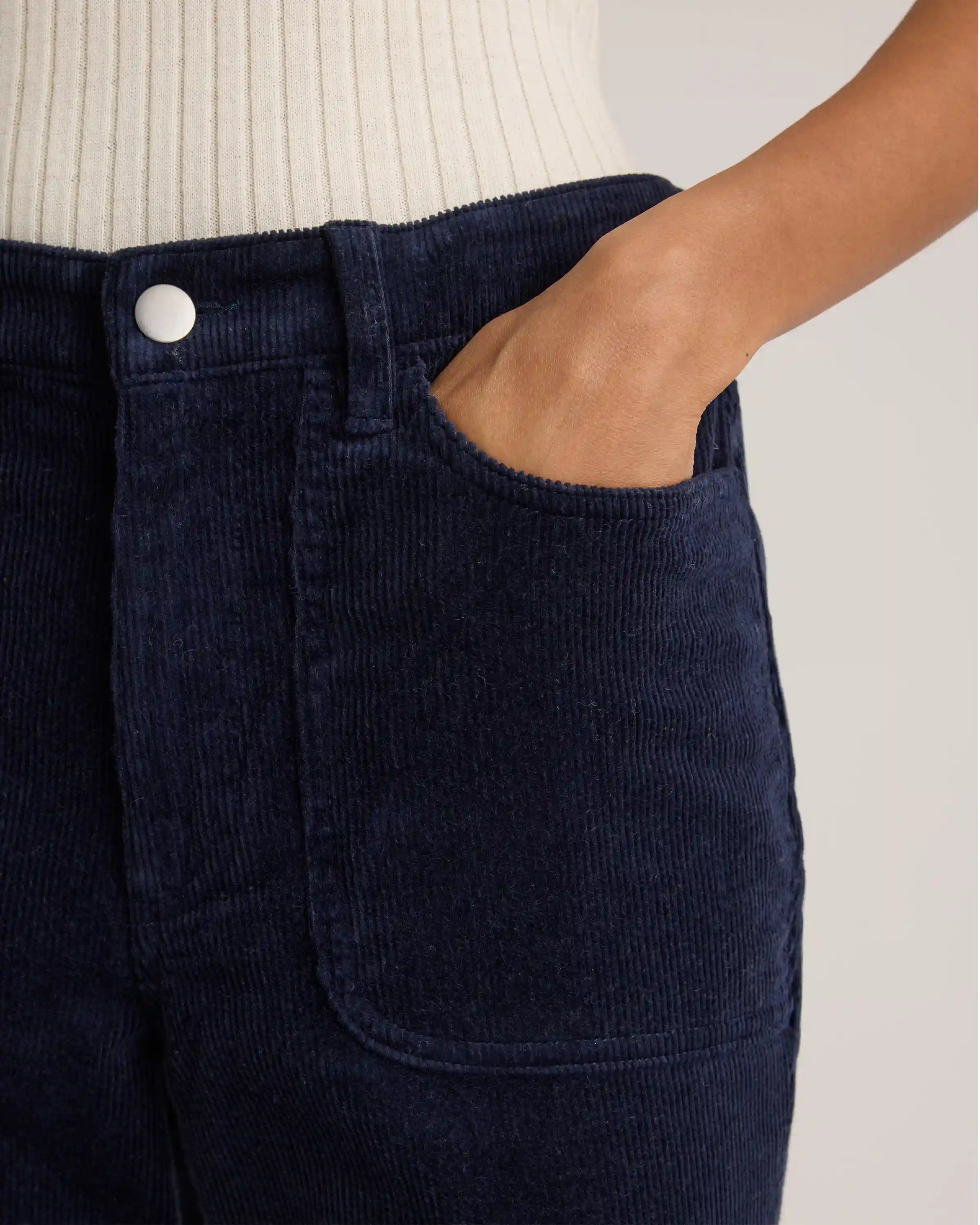 Organic Stretch Corduroy Flare Pants