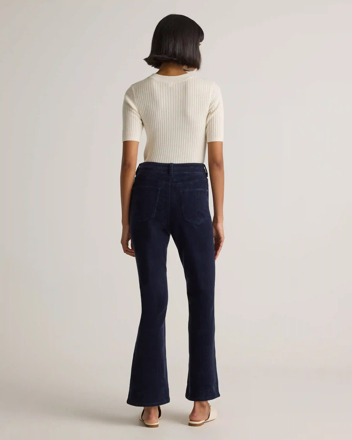 Organic Stretch Corduroy Flare Pants