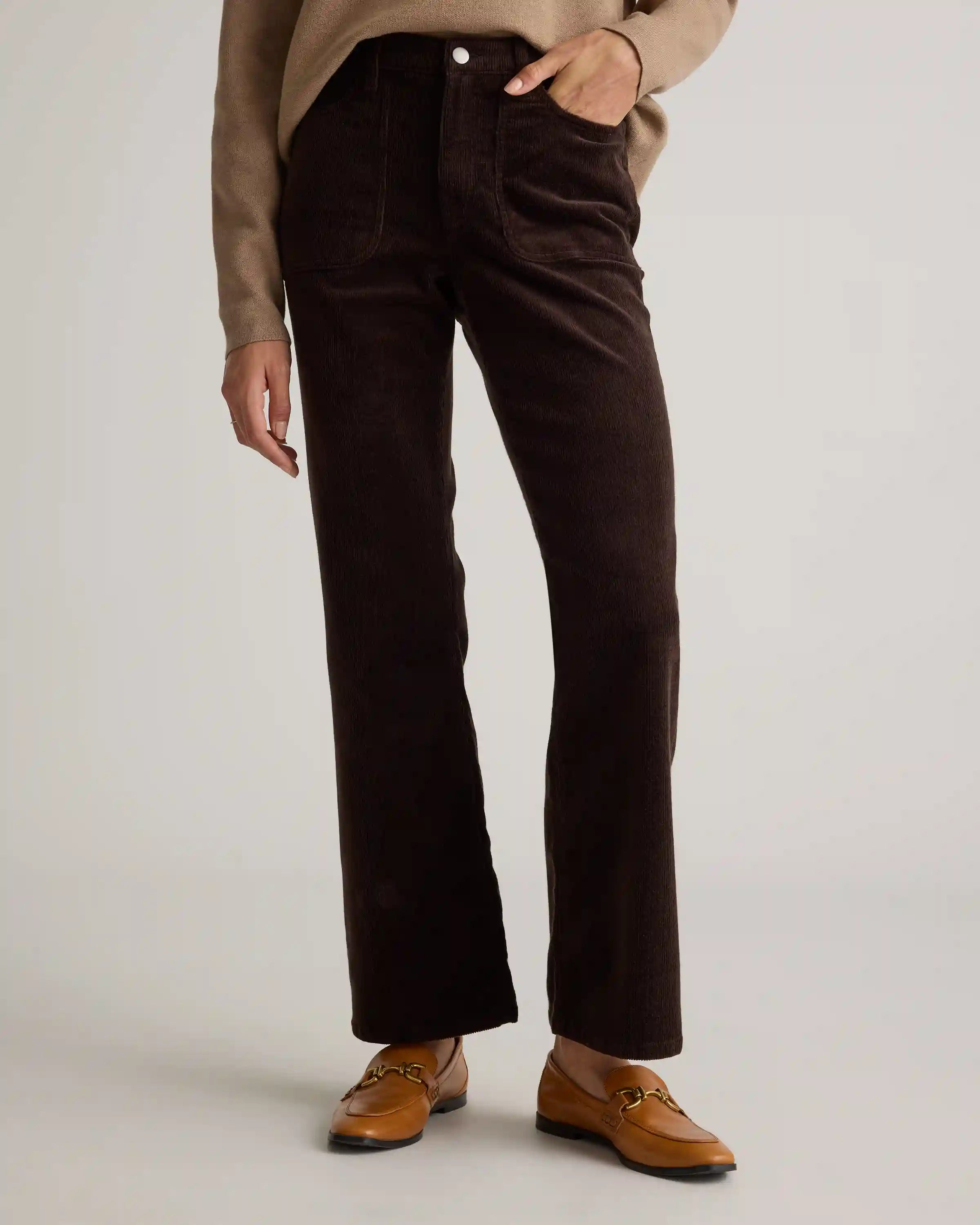 Organic Stretch Corduroy Flare Pants