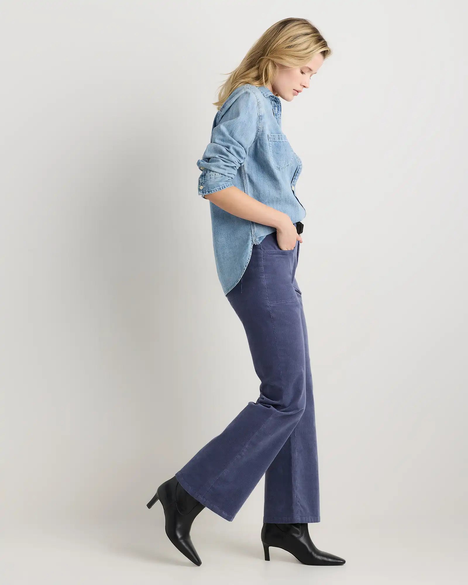 Organic Stretch Corduroy Flare Pants