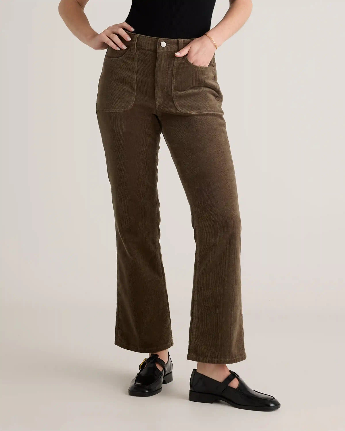 Organic Stretch Corduroy Flare Pants