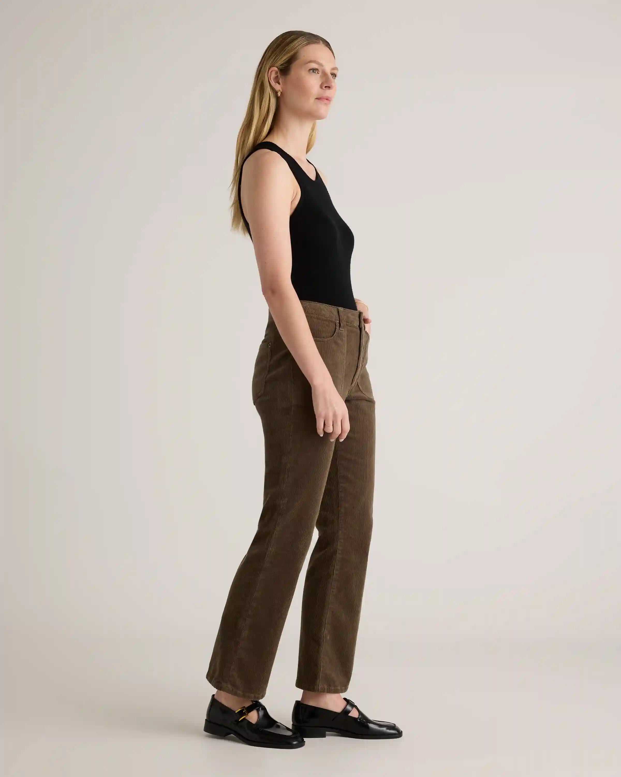 Organic Stretch Corduroy Flare Pants