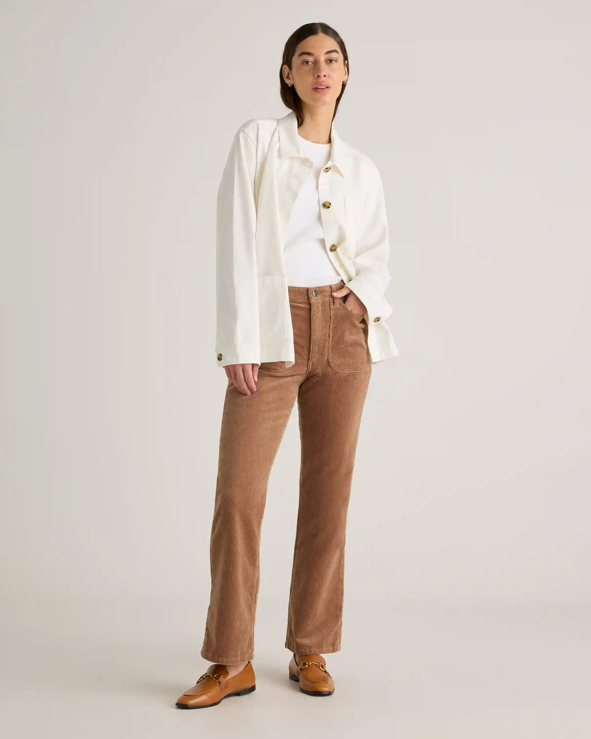 Organic Stretch Corduroy Flare Pants