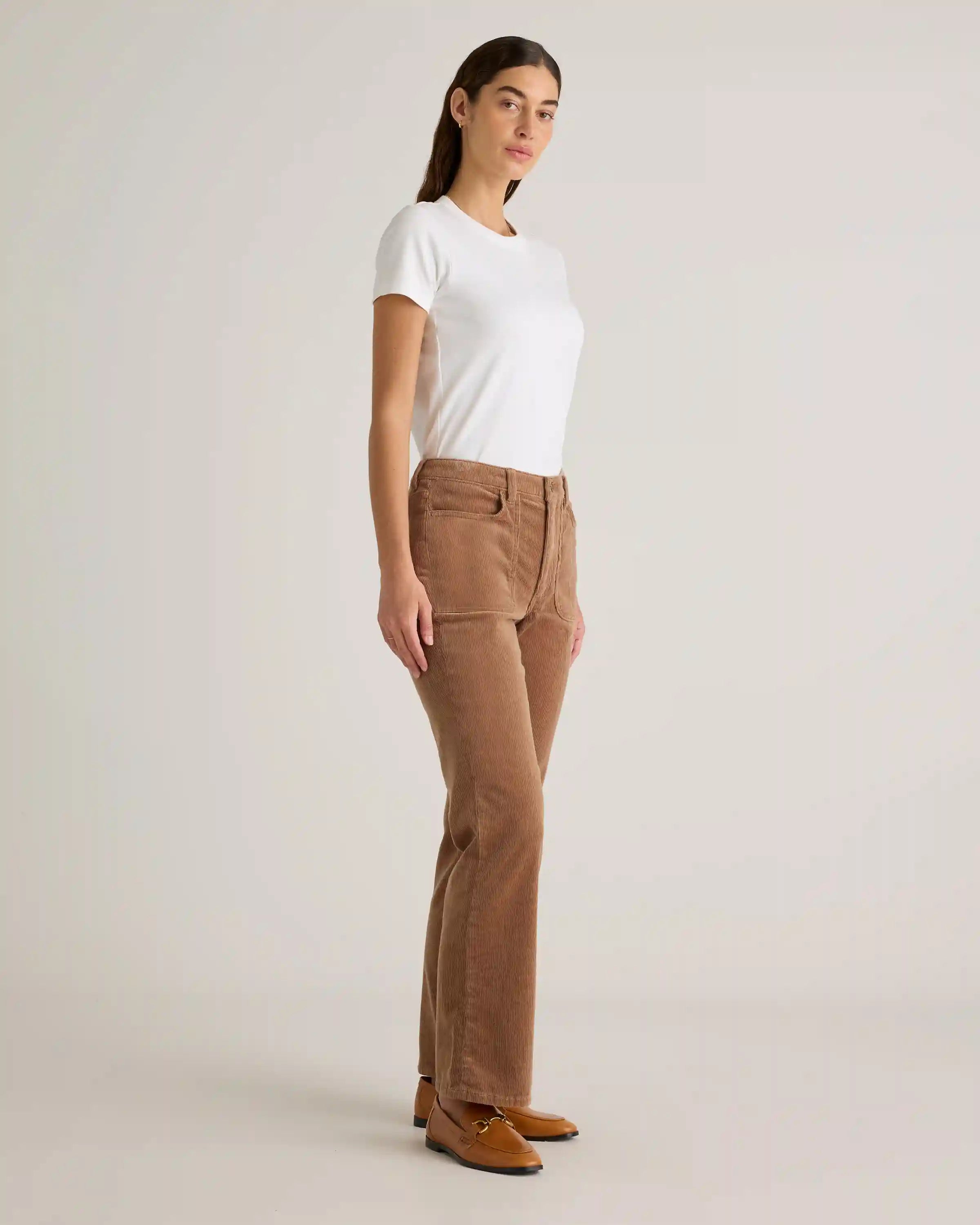 Organic Stretch Corduroy Flare Pants