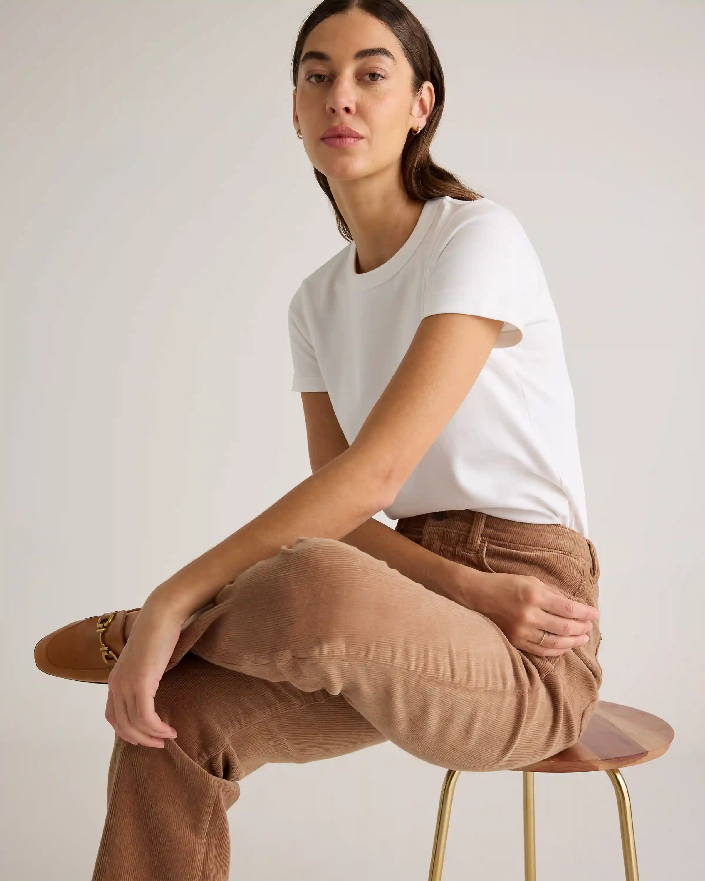 Organic Stretch Corduroy Flare Pants