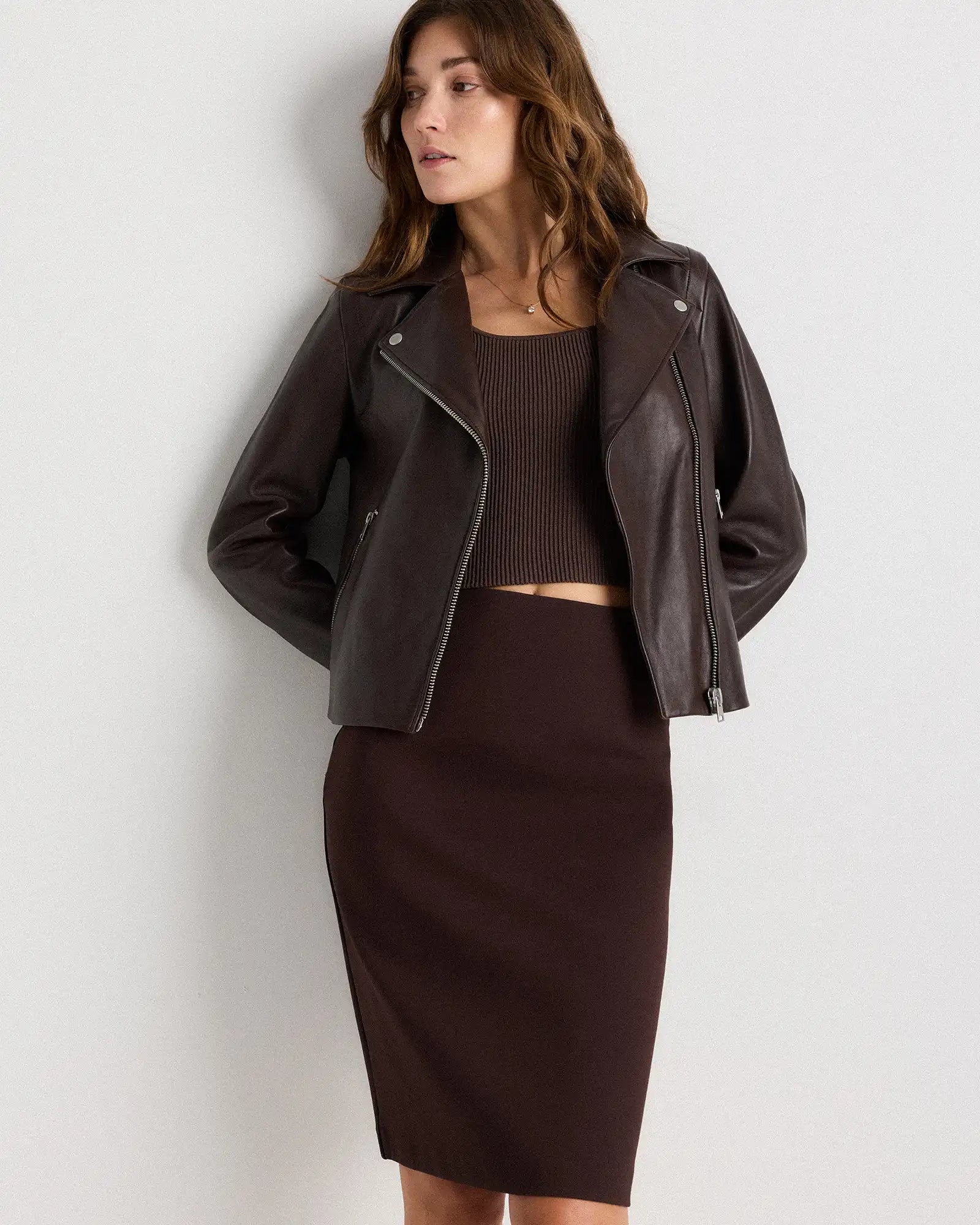 Ultra-Stretch Ponte Pencil Skirt