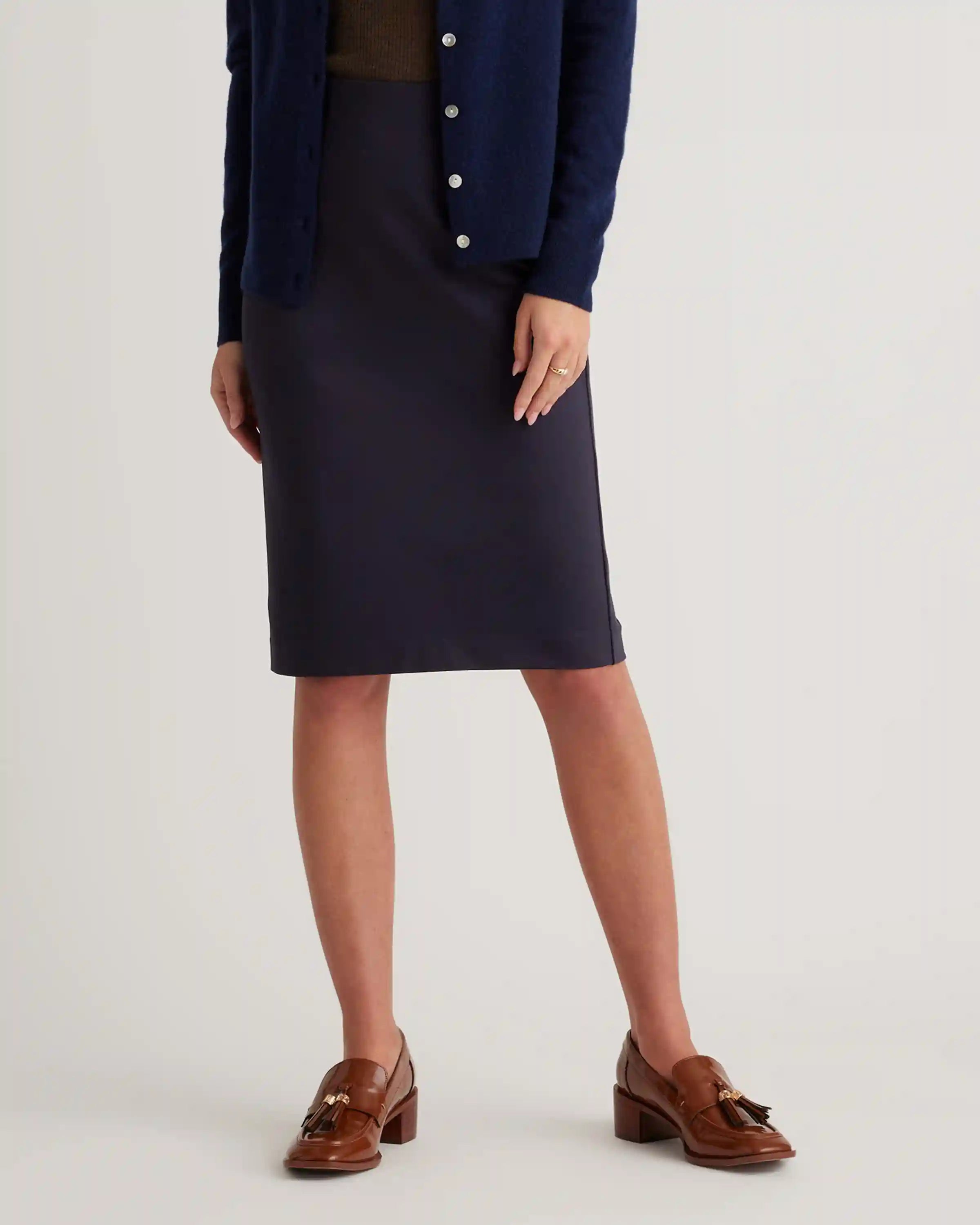 Ultra-Stretch Ponte Pencil Skirt