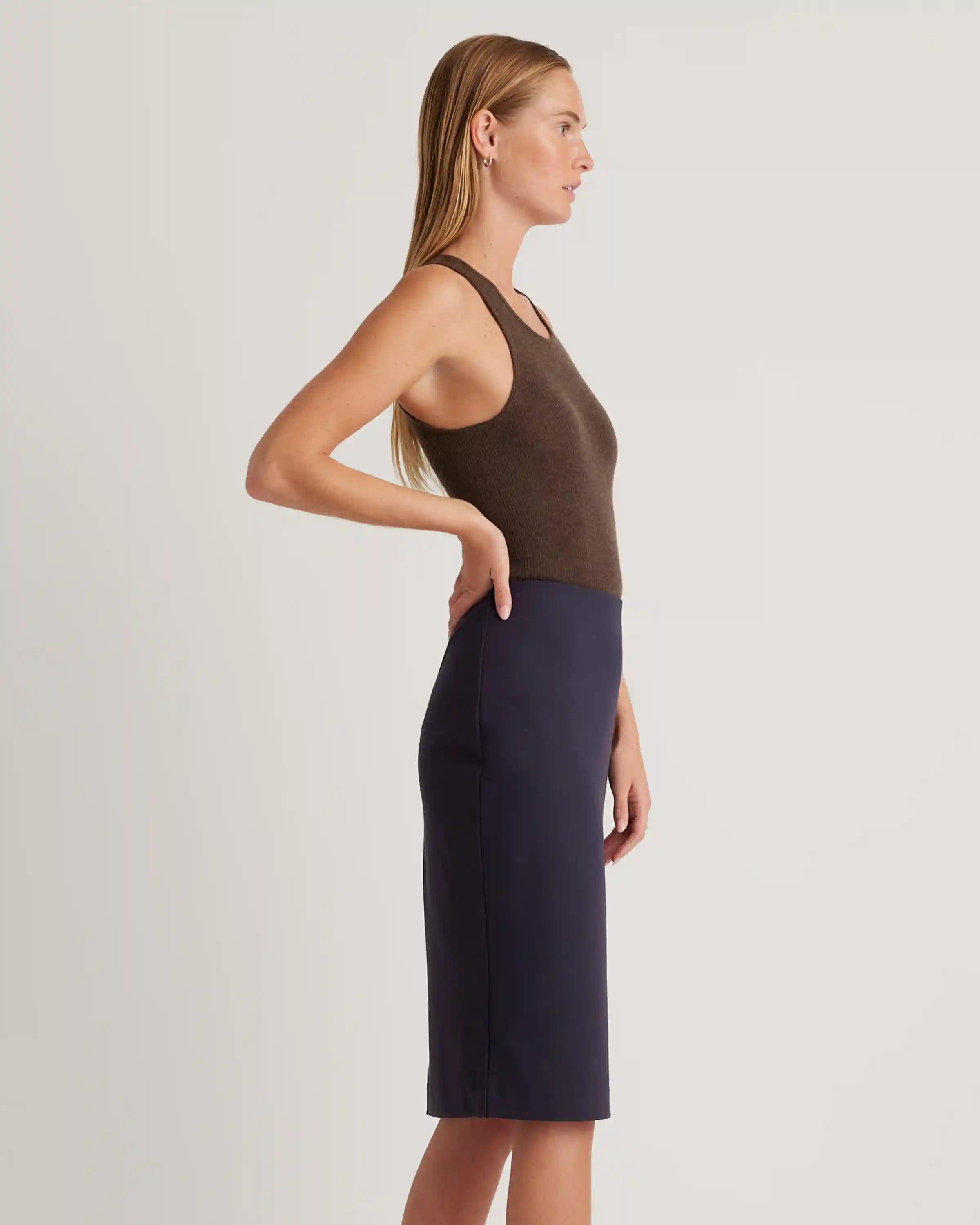Ultra-Stretch Ponte Pencil Skirt