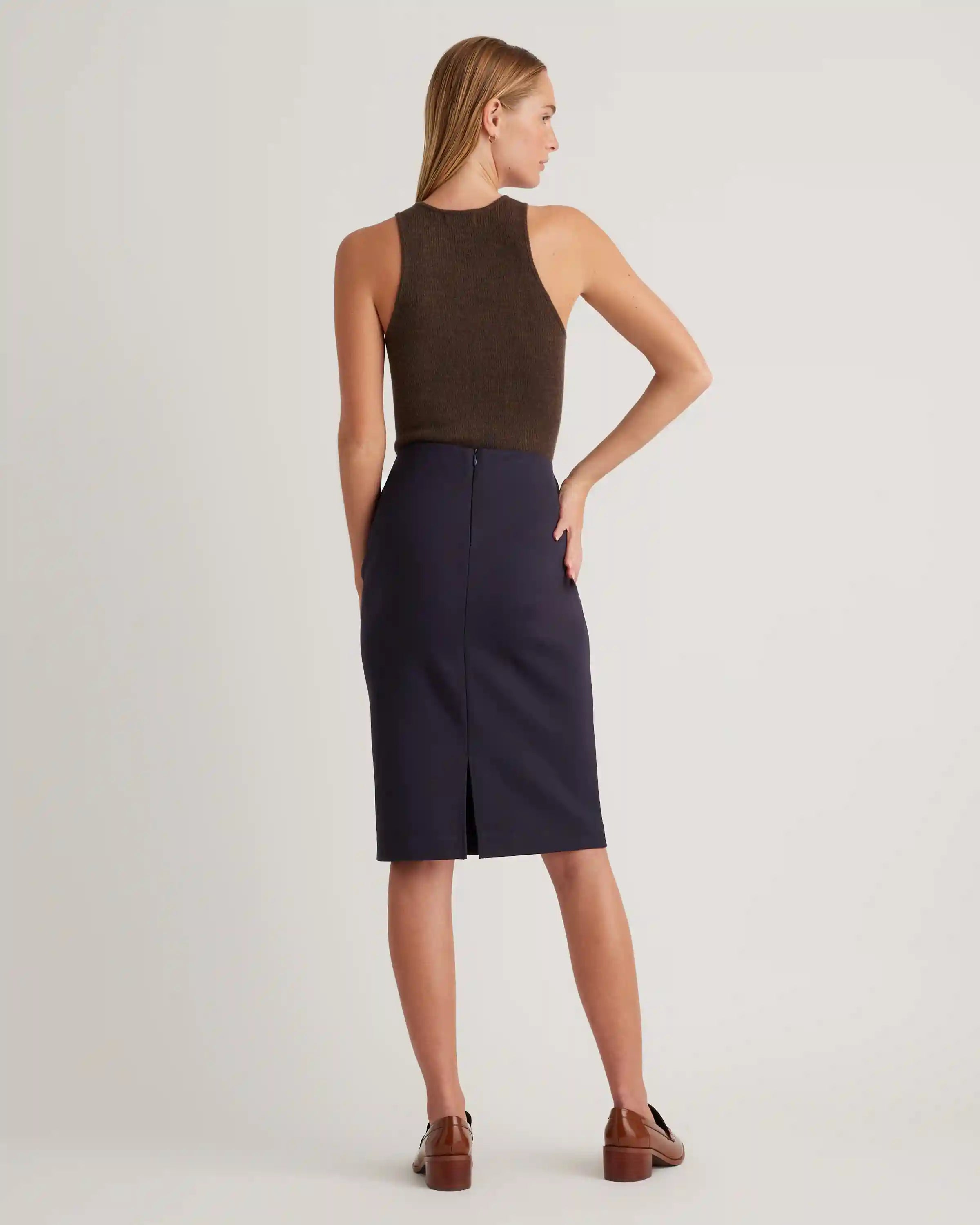 Ultra-Stretch Ponte Pencil Skirt