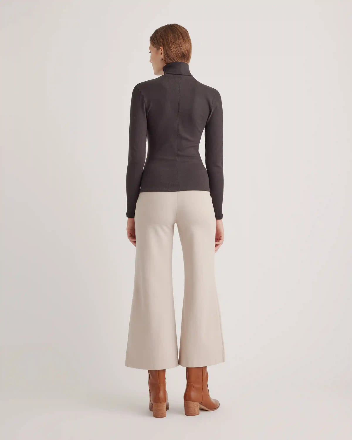 Ultra-Stretch Ponte Super Wide Leg Ankle Pants
