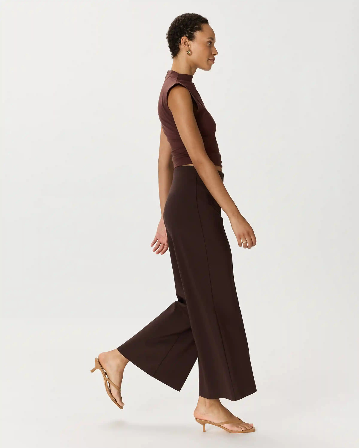 Ultra-Stretch Ponte Super Wide Leg Ankle Pants