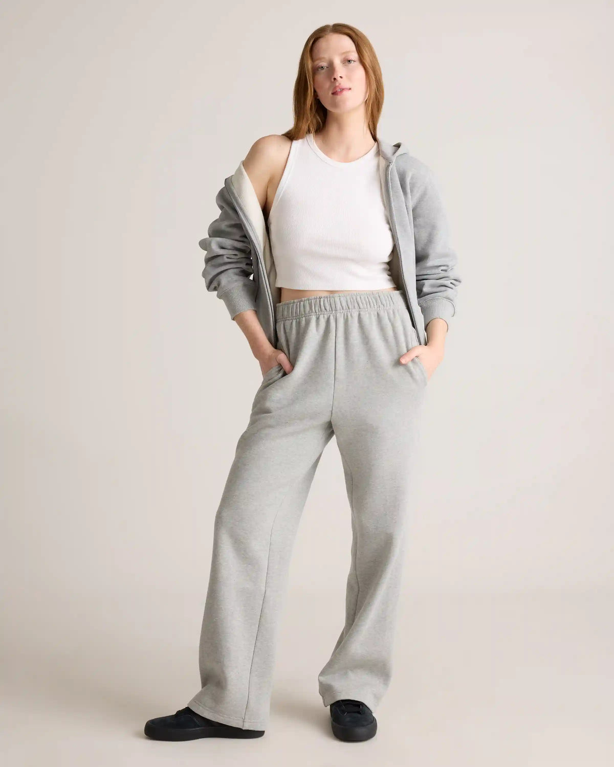Organic Heavyweight Fleece Straight Leg Sweatpants
