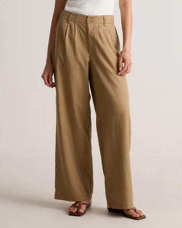 Drapey Twill Pleated Trouser
