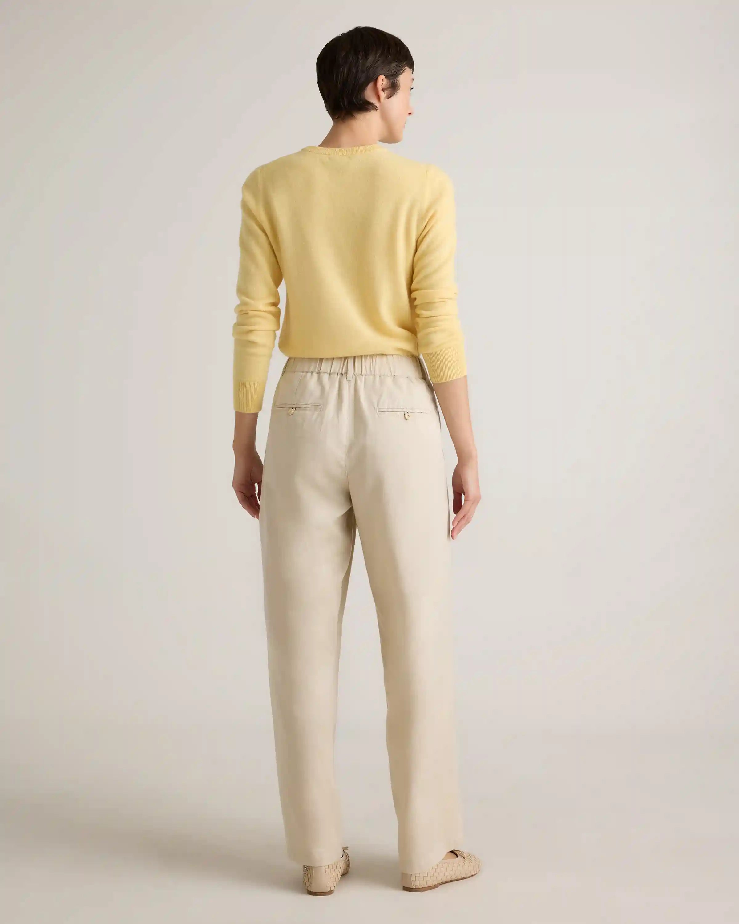 Drapey Twill Pleated Trouser