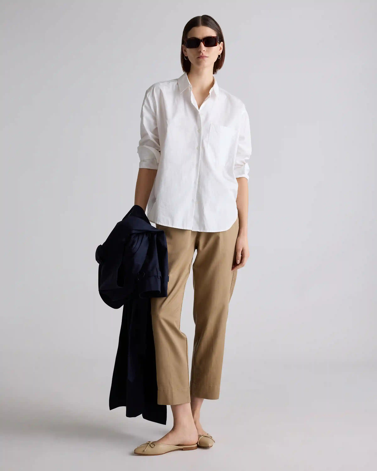 Drapey Twill Tapered Trouser
