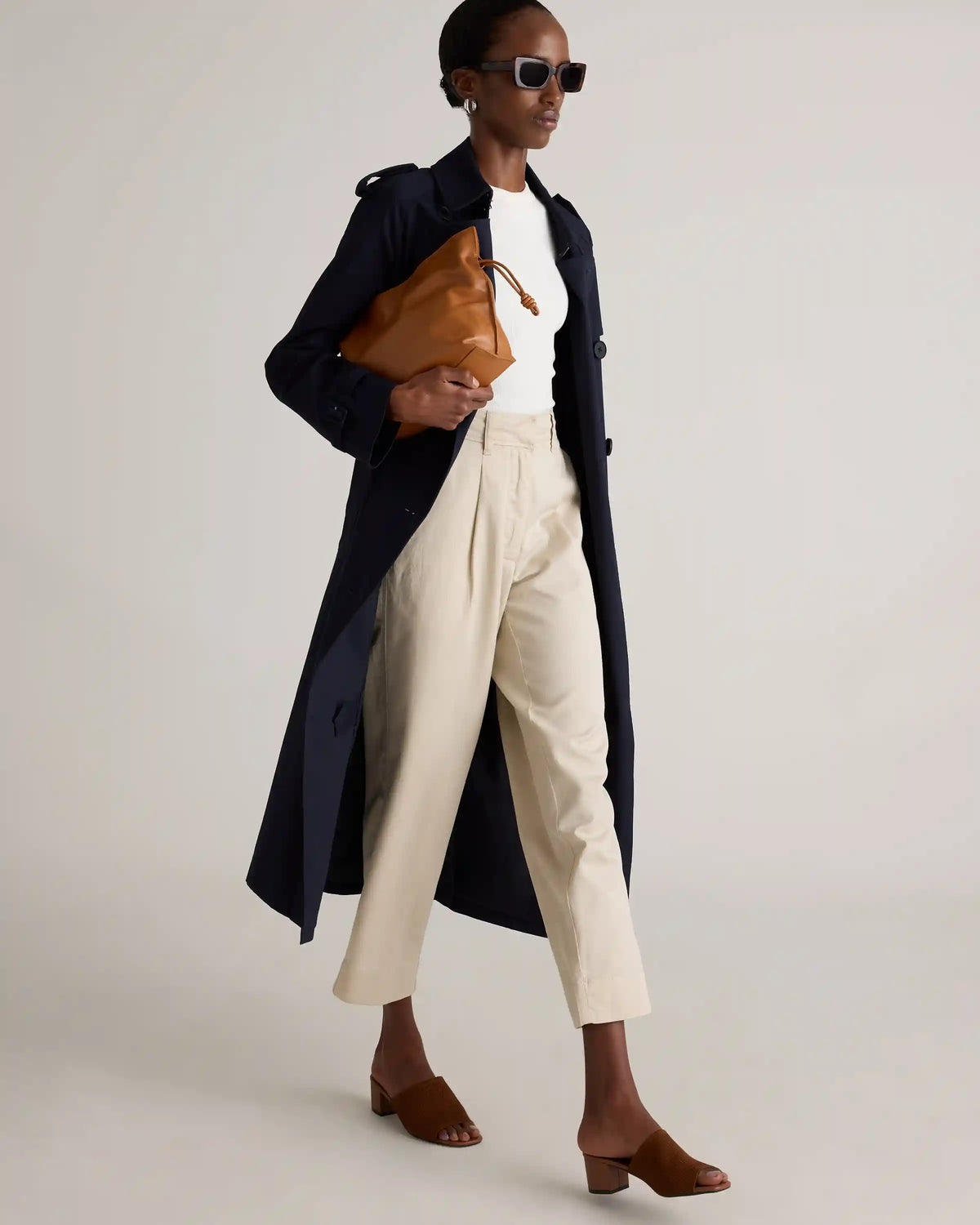 Drapey Twill Tapered Trouser