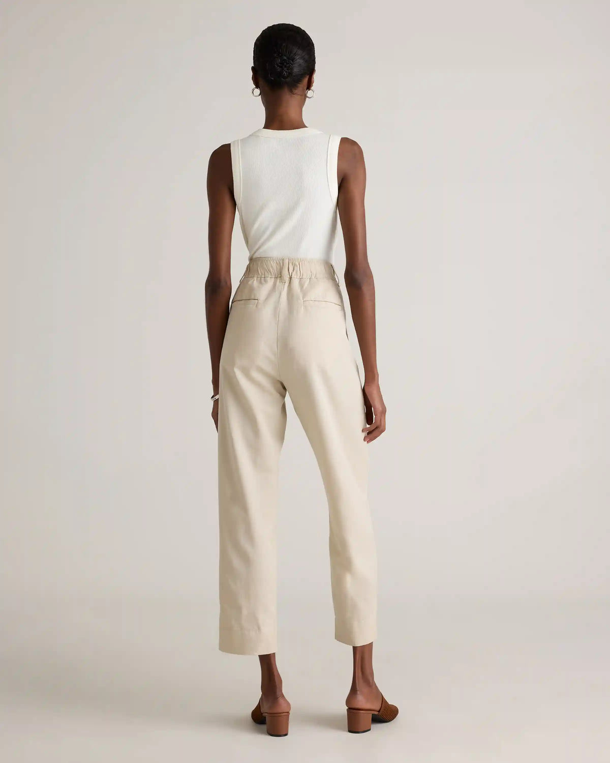 Drapey Twill Tapered Trouser