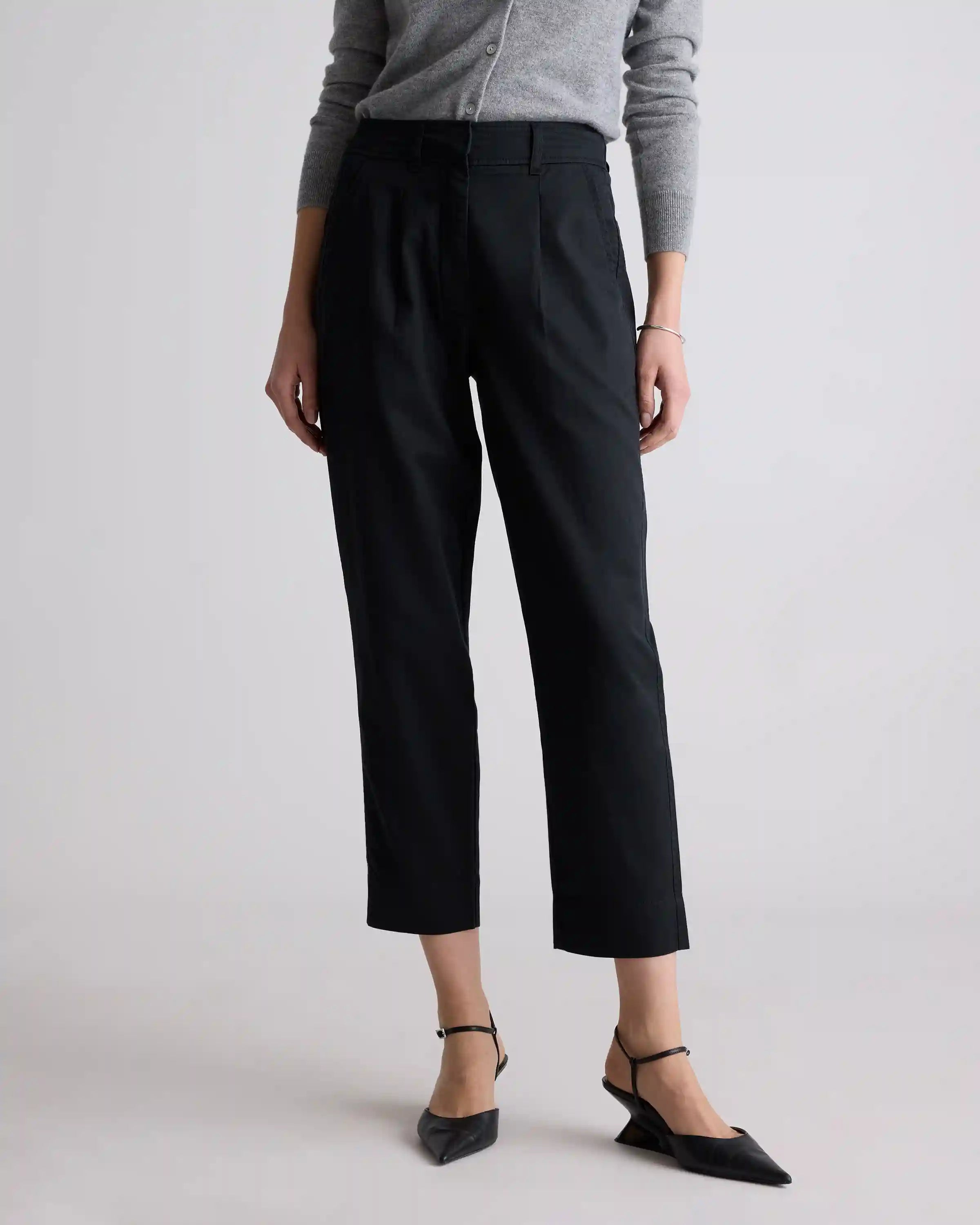 Drapey Twill Tapered Trouser