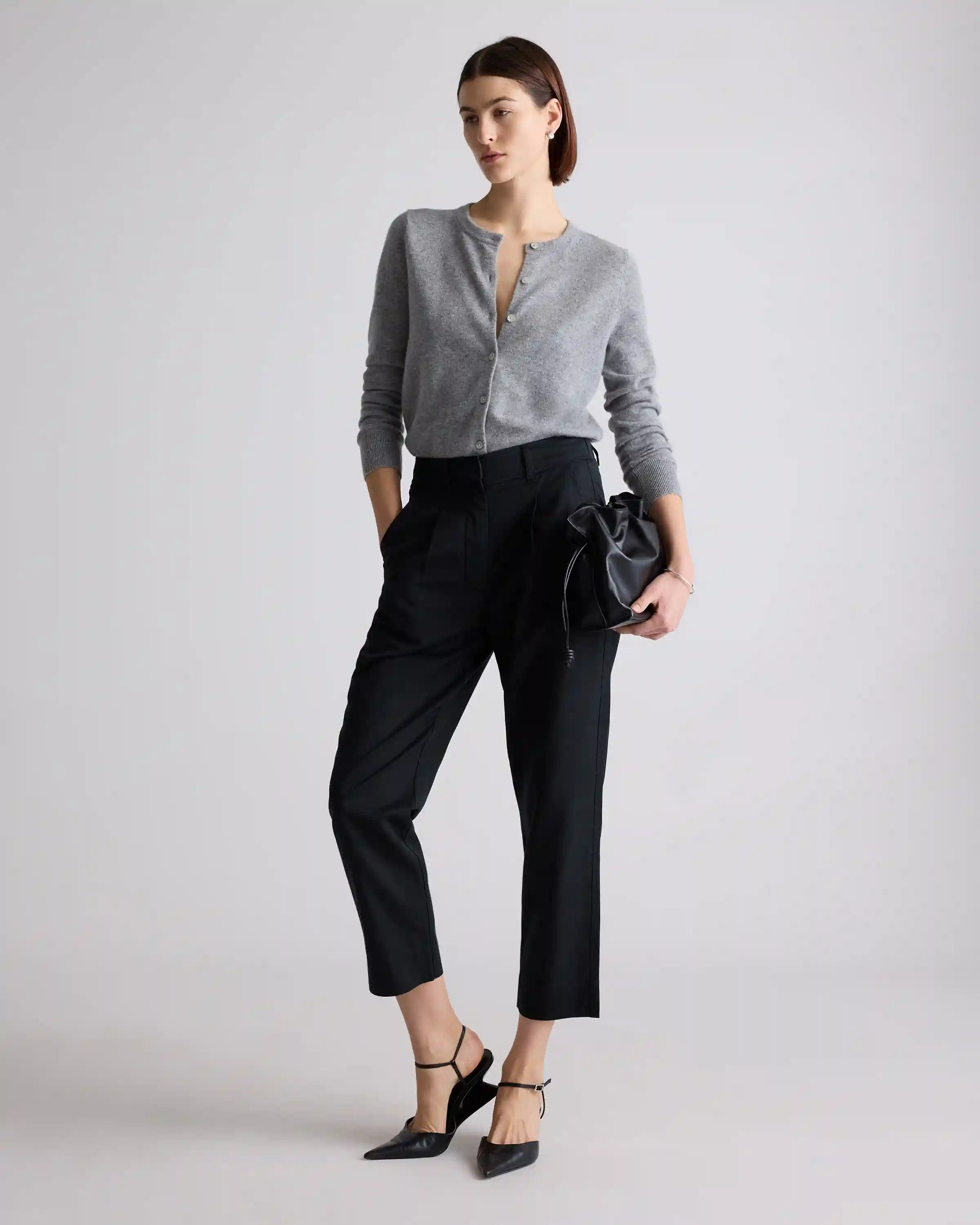 Drapey Twill Tapered Trouser