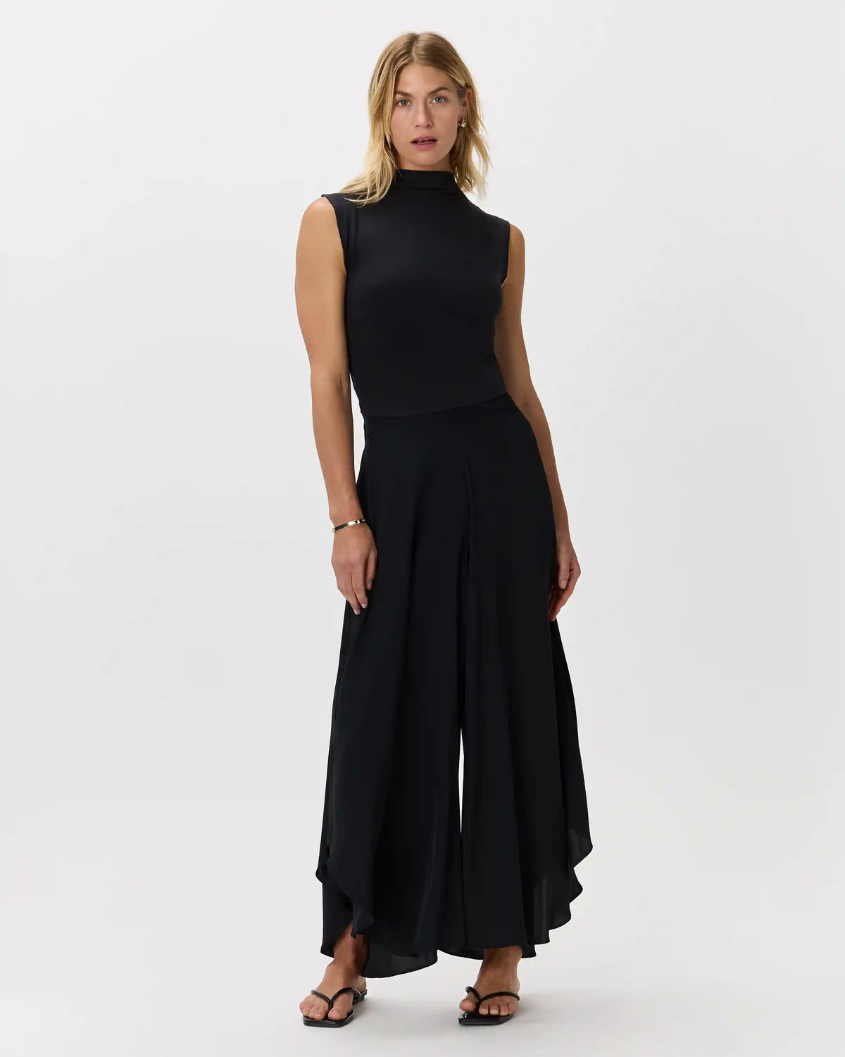 Washable Stretch Silk Palazzo Pants