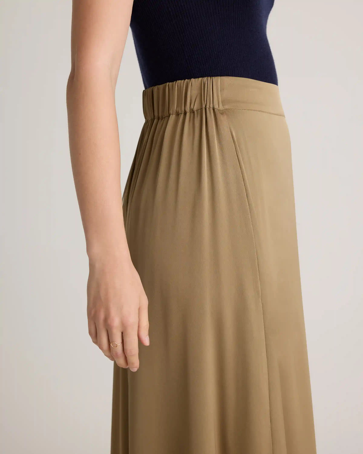 Washable Stretch Silk Palazzo Pants