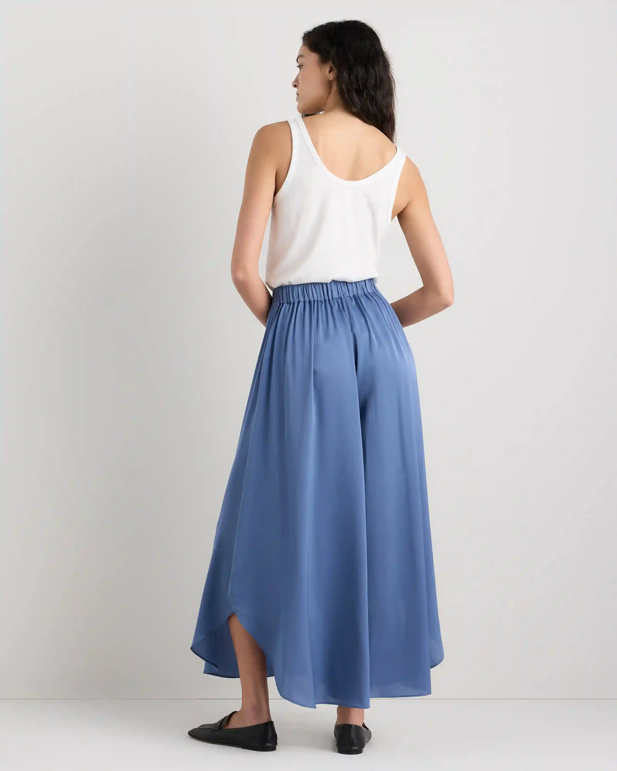 Washable Stretch Silk Palazzo Pants