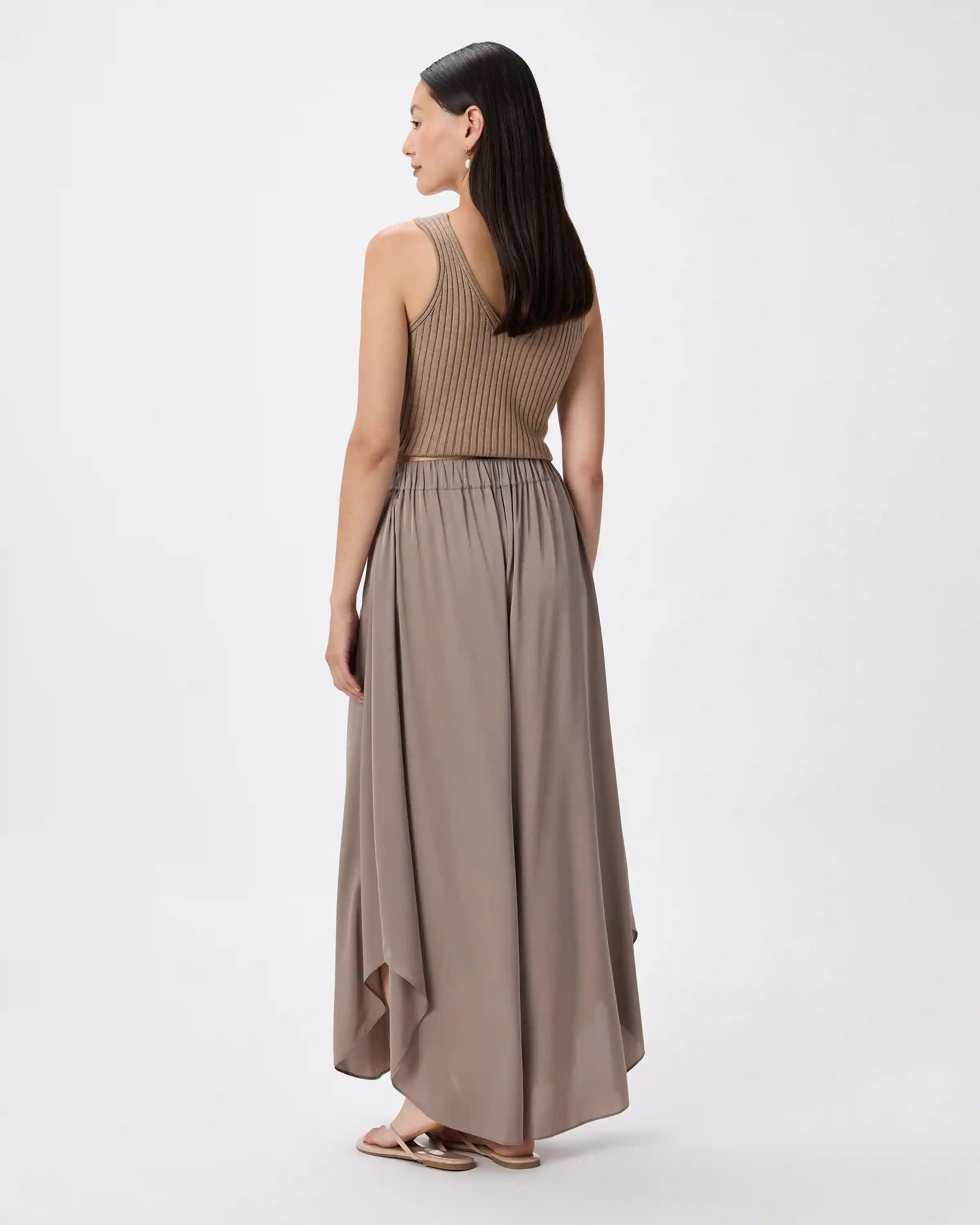 Washable Stretch Silk Palazzo Pants