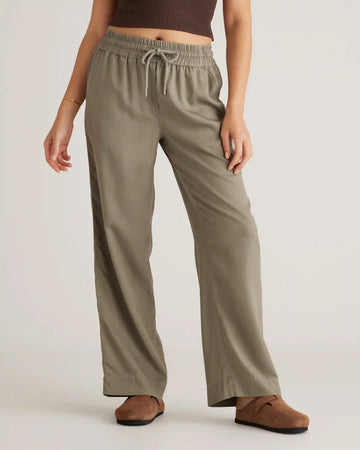 Vintage Wash Tencel Wide Leg Pants