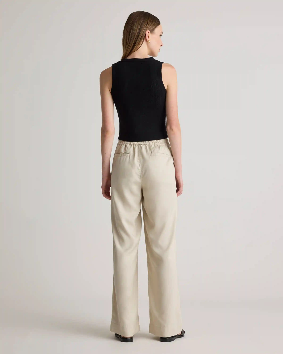 Vintage Wash Tencel Wide Leg Pants