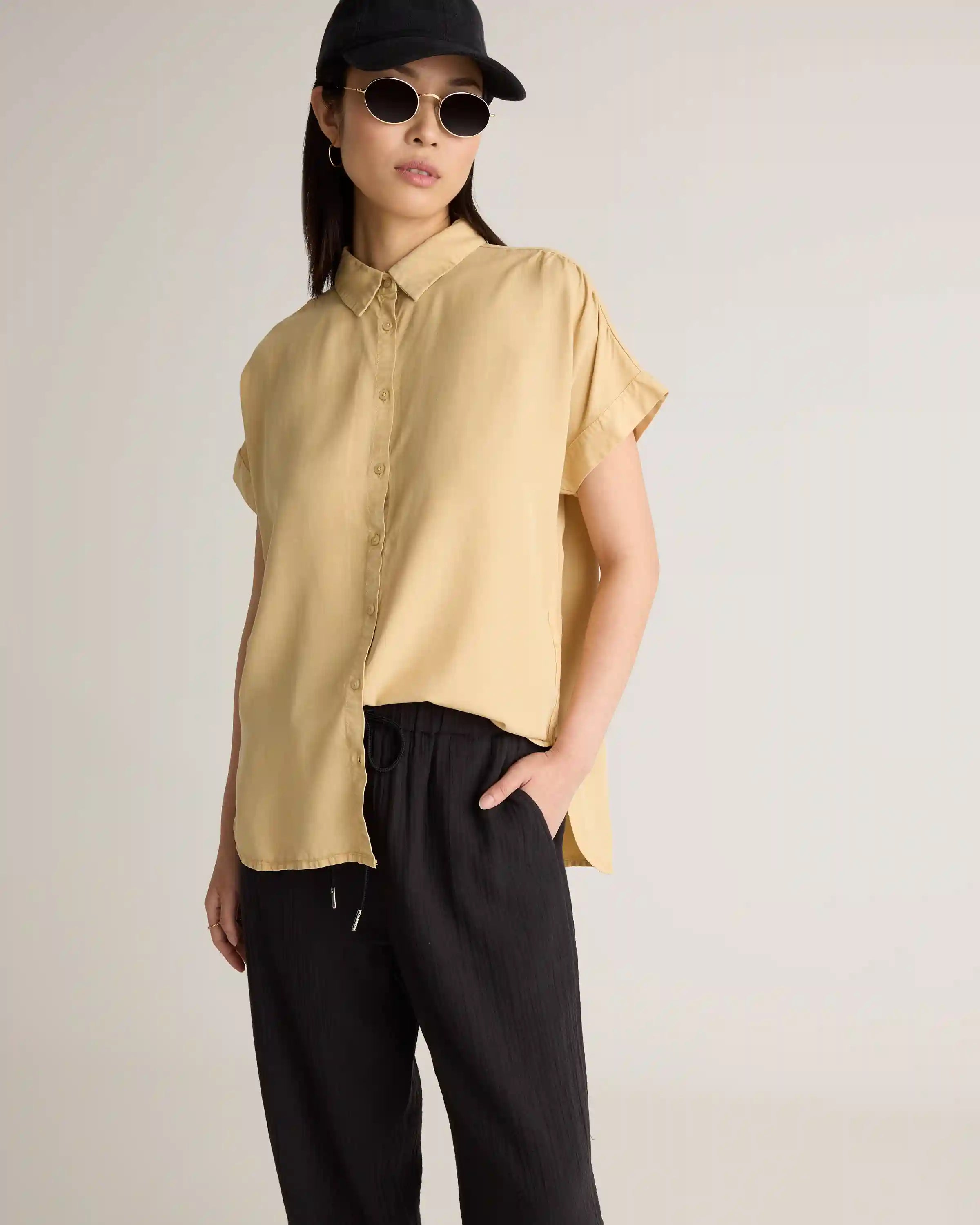 100% Organic Cotton Gauze Straight Leg Pants