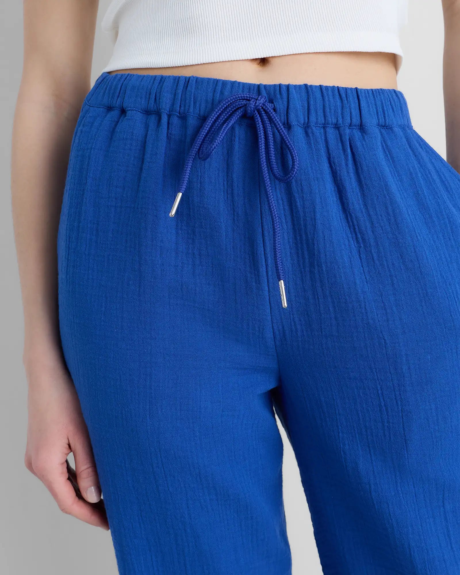 100% Organic Cotton Gauze Straight Leg Pants