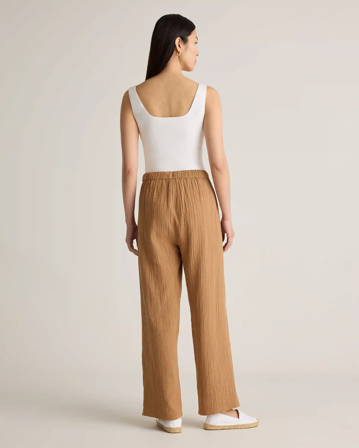 100% Organic Cotton Gauze Straight Leg Pants