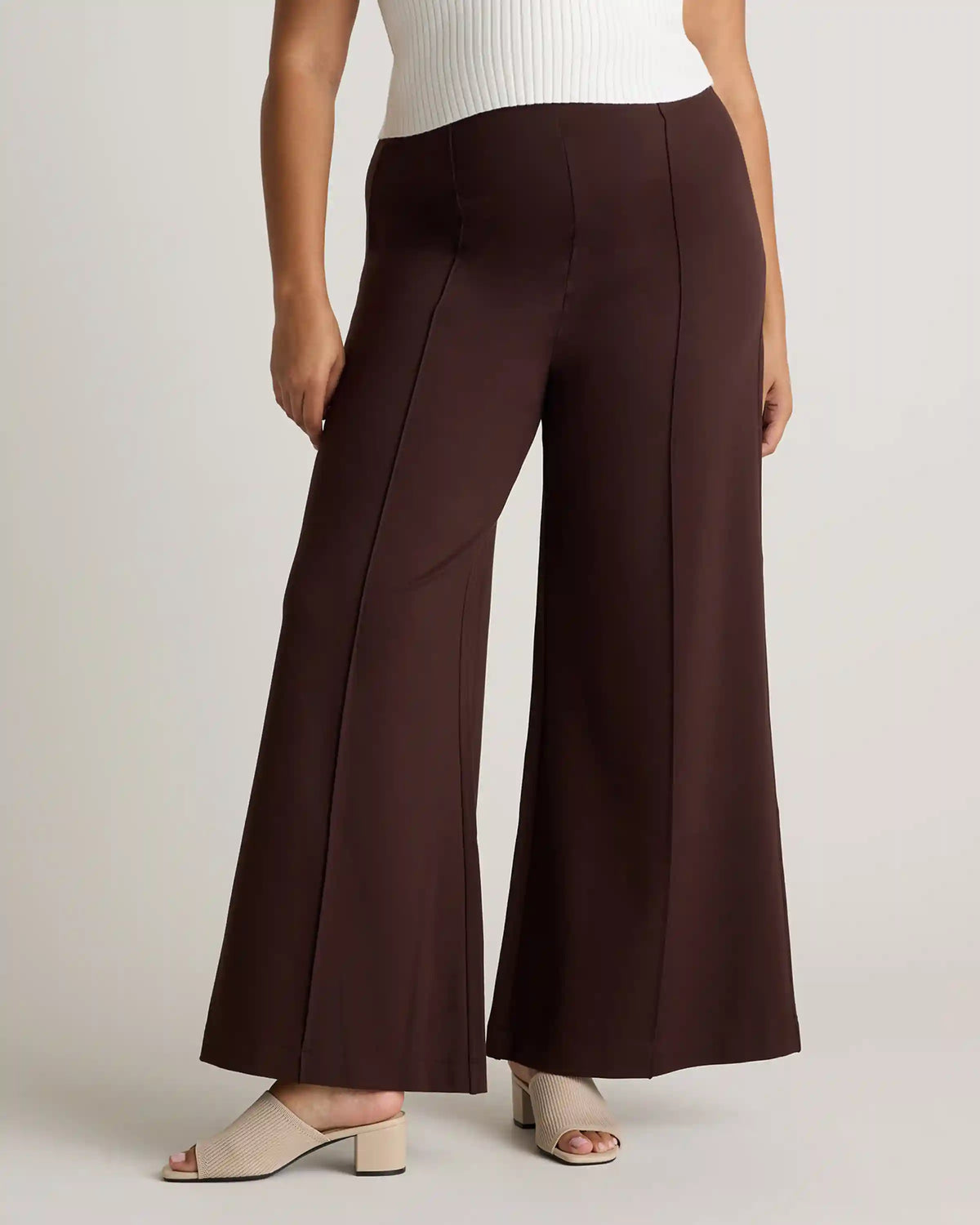 Ultra-Stretch Ponte Super Wide Leg Pants