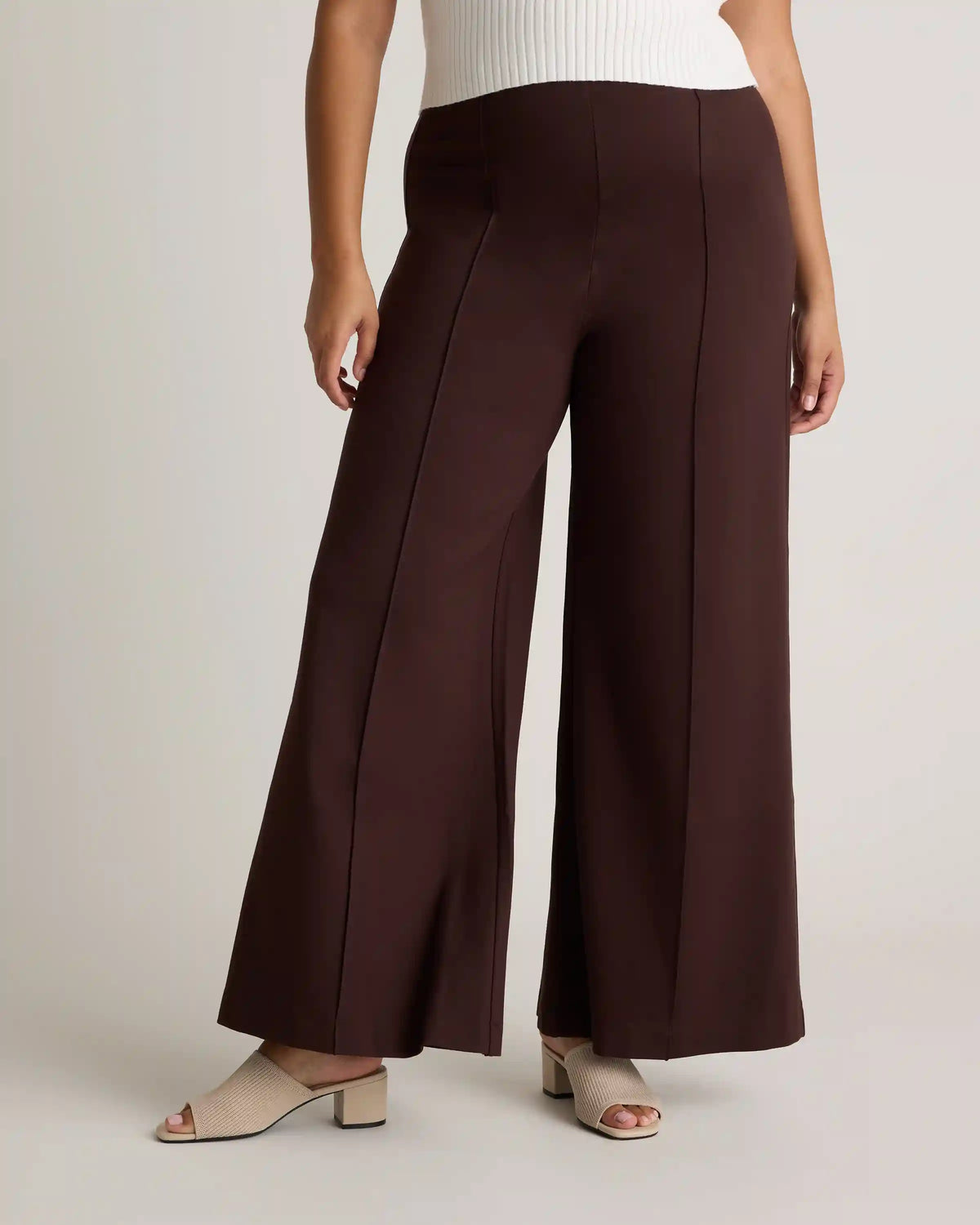 Ultra-Stretch Ponte Super Wide Leg Pants