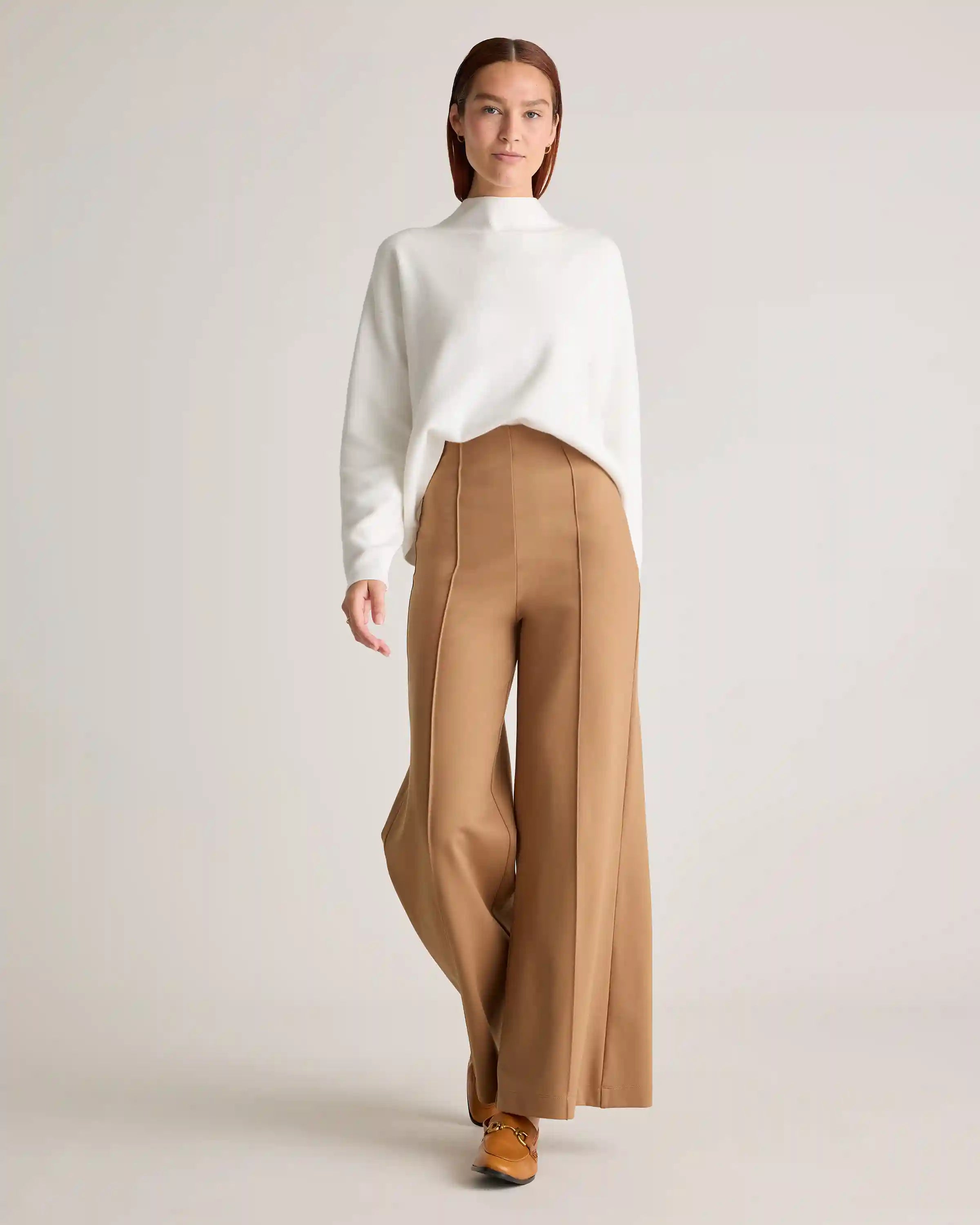 Ultra-Stretch Ponte Super Wide Leg Pants