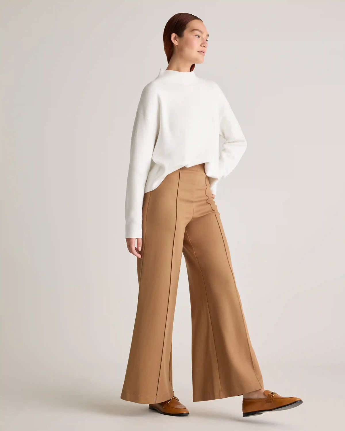 Ultra-Stretch Ponte Super Wide Leg Pants