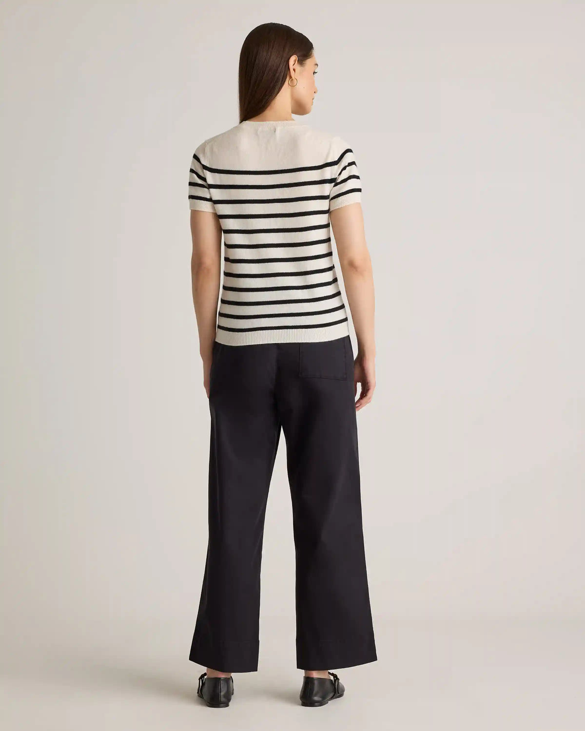 Organic Stretch Cotton Wide Leg Chino Pants