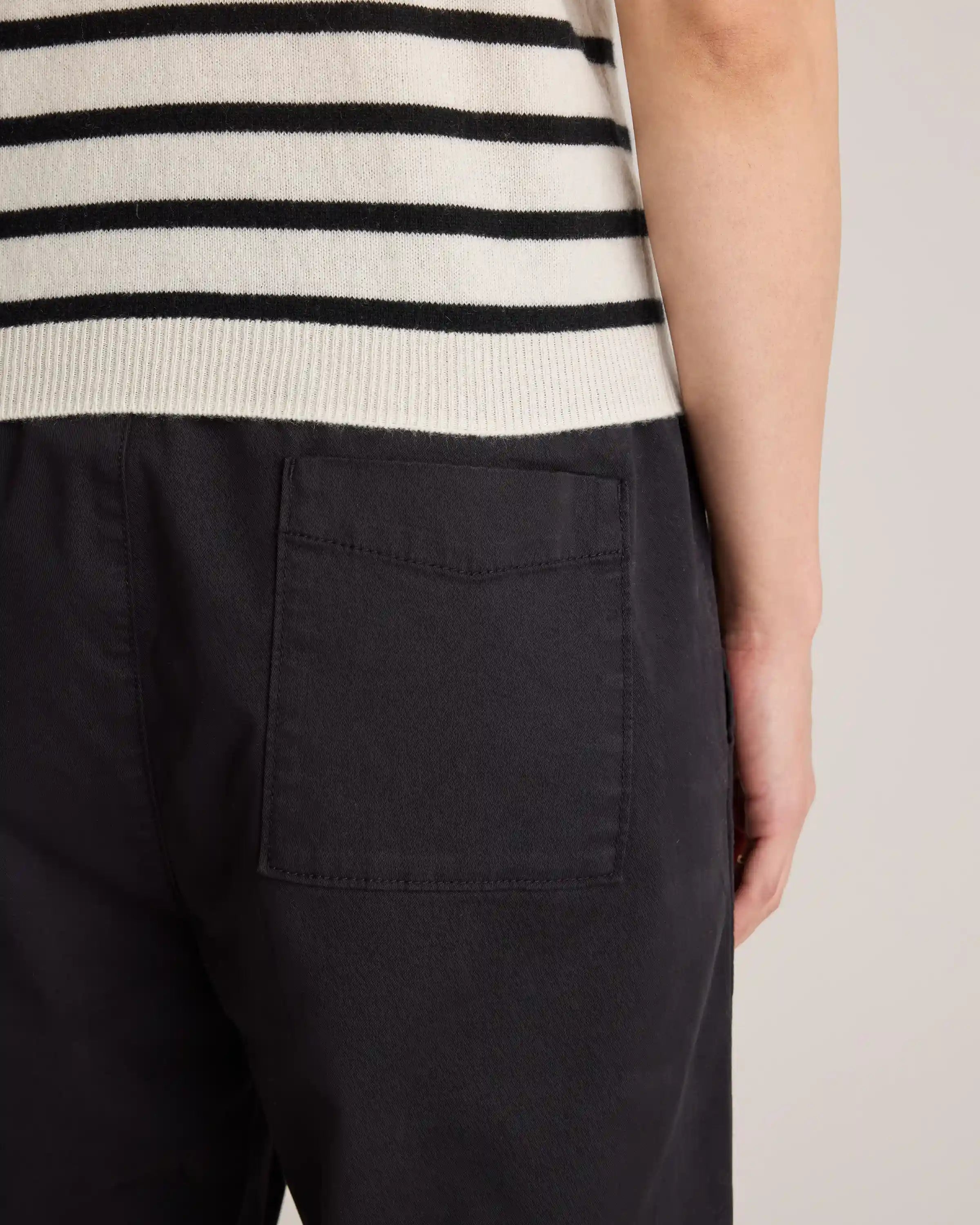 Organic Stretch Cotton Wide Leg Chino Pants