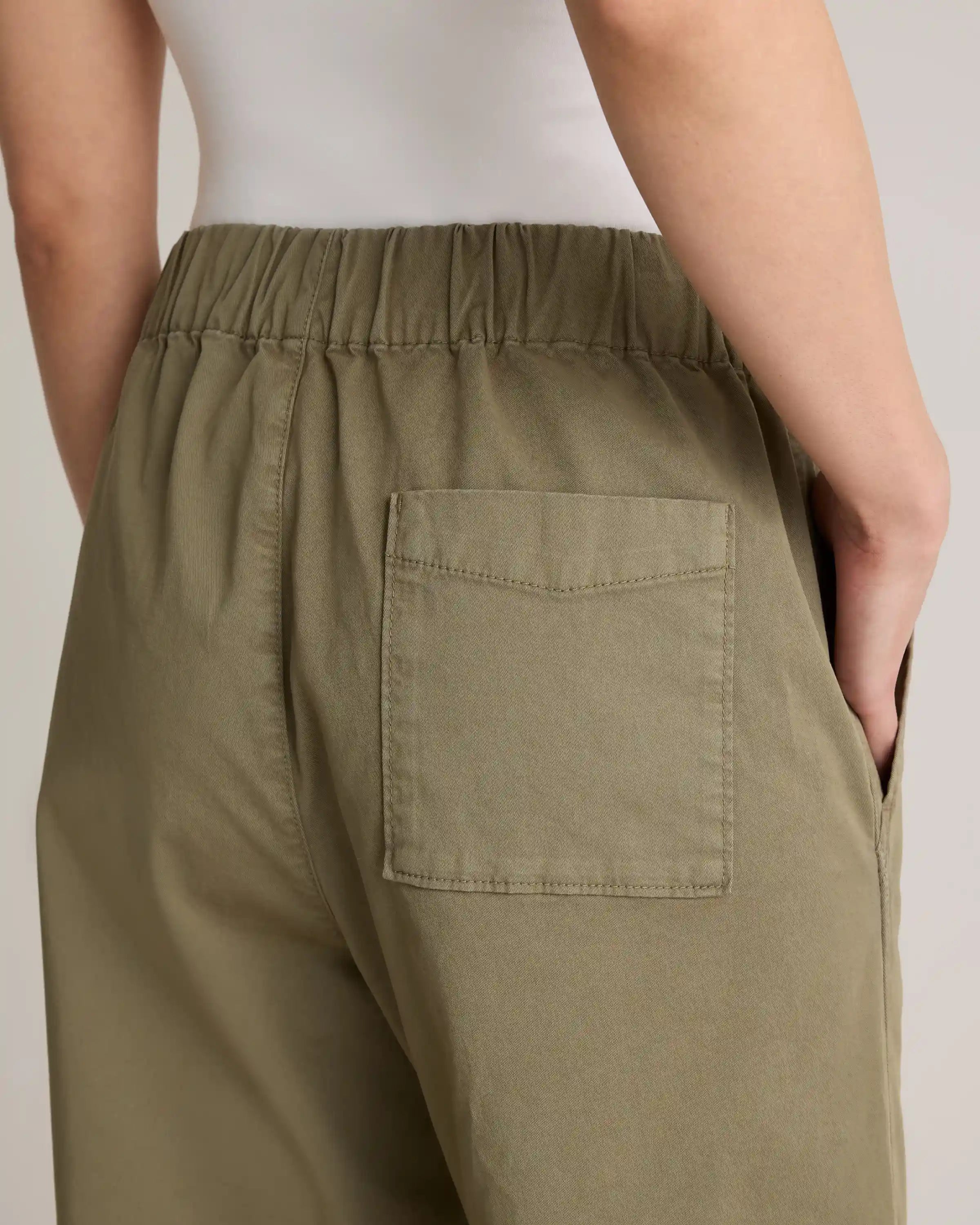 Organic Stretch Cotton Wide Leg Chino Pants