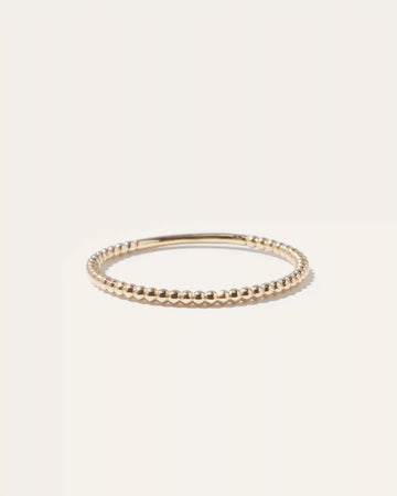 14K Gold Beaded Ring
