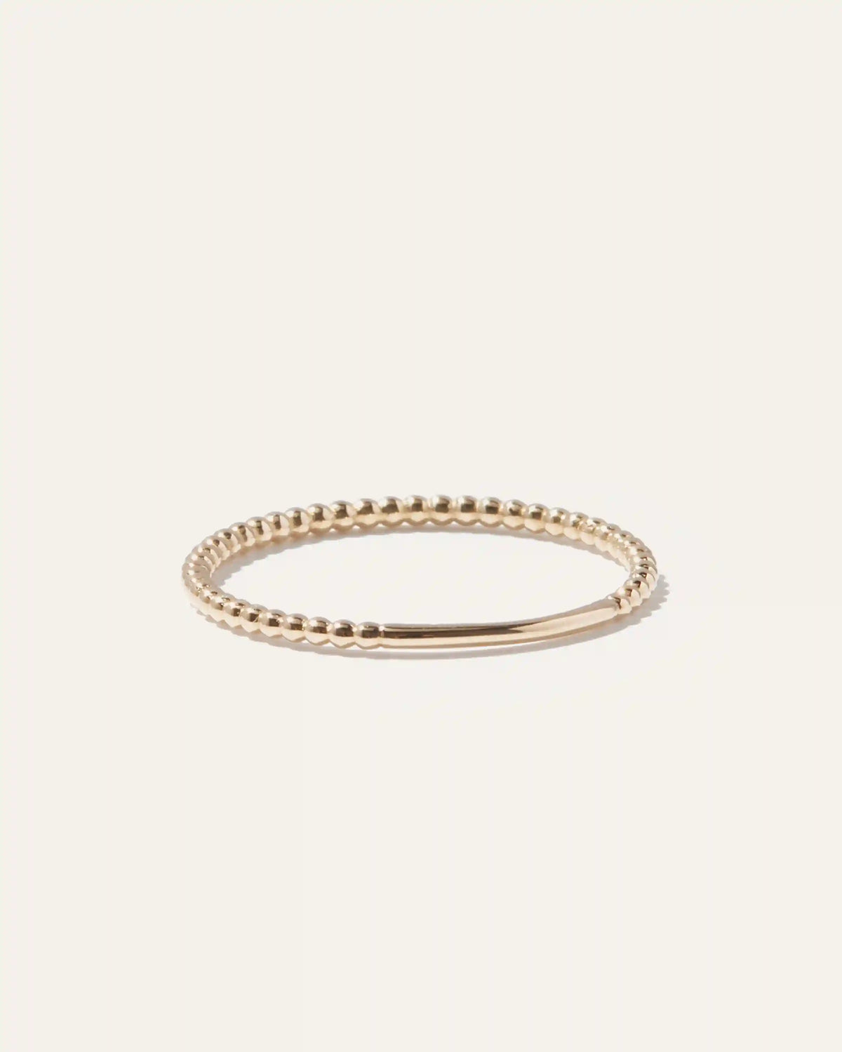 14K Gold Beaded Ring